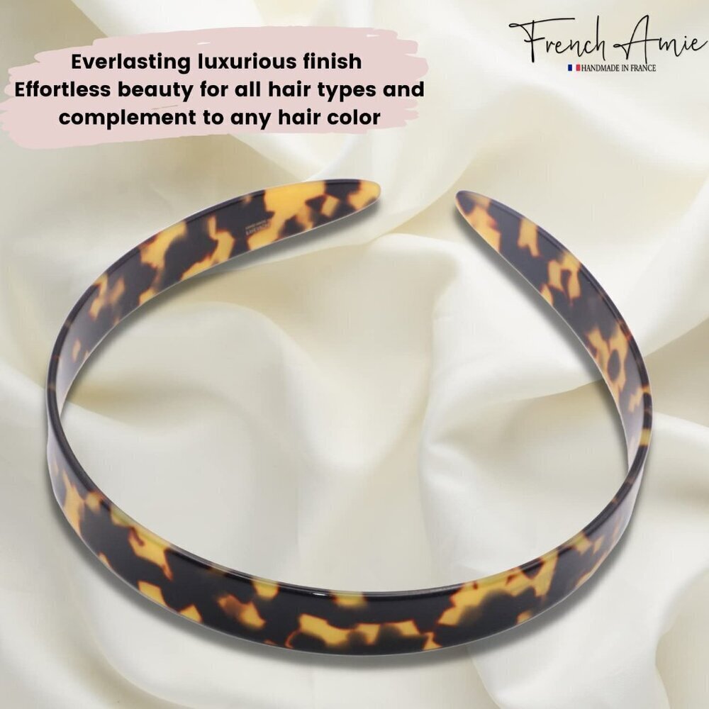 Wide Celluloid French Headband Women Hair Accessory Non Slip Flexible Stylish - Picture 3 of 8